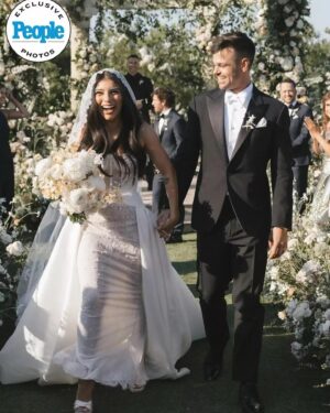 Kirstin Maldonado Instagram - Still reeling and playing catch up from literally the best day of my life. To be surrounded by all our loved ones, family and friends, that came and journeyed to Texas to be with us was a dream come true … and speaking OF! SO WAS THIS HELL OF A PARTY!!

To @orangeblossomspecialevents, to ALL our vendors, thank you thank you thank you for making this important day so incredibly special, for listening to me when I say “I think the flowers should be neutral but look like golden hour is touching them,” (WHICH @bowsandarrowsflowers NAILED) to incorporating all things that are special to @hausdo and me (our dogs, little EDC moment, etc), and to be willing to collaborate and bring in your own expertise to make this truly the most fun and exciting thing to plan ever!!! Ben and I are having withdrawals from how perfect everything was and from all those memories shared with our favorite people in the world 🥹🥹

It was truly an honor to have all of you a part of my wedding. I am such a big fan of your work, your attention to detail, and your artistry. 

And speaking of artistry - these photos!? @dueyphoto is an absolute queen. So timeless. So romantic. I can’t wait to see the rest and you know I truly fangirl. But I feel this about all of you guys listed below 🥹

This was so much fcking fun ❤️ THANK YOU!! IM A WIFE!!! LETSSS GOOOOO~

Planning @orangeblossomspecialevents 
Photo @dueyphoto 
Video @31films
Florals @bowsandarrowsflowers
Stationary   Wedding Weekend Paper Gorgeousness @inquisited
Bridal Glam @samiknighthair @anthonyhnguyenmakeup 
Dress @kimkassascouture @jaxonjamescouturebridal 
Nails @amirasallure
Wedding Bands   Jewelry @icerock_diamonds 
Wedding Prep @detoxbyrebecca @ontheglowtansdfw
Venue @dvinegracevineyard
First Dance @sleepingatlast 
Band @drywaterband
Wedding Party Glam @lipservicemakeup
Feature @people
Rentals @bellaacento @poshcouturerentals @marquee_rents
Cake @fancycakesbylauren
Fireworks @illuminationfireworks
Dress Prep @etoillyatelier