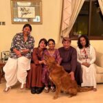 Kirti Kulhari Instagram - For me life is about discovering and forming connections ..and wherever I go they happen to me … one such connection happened with #kumarmahadevan uncle and #geetakumar aunty.. ❤️ met them in the flight to muscat and got talking and two days later landed up at their place for some #homemadefood #myfavoritefood ❤️ and my most special connection happened with their 3 year old #goldenretriever #Taj 🫶 I do have a very very special a bond with dogs 😬 they fill my heart and soul like no human is capable of 😍 Thank u uncle & aunty for all the warmth of your hearts and the food .. my heart and tummy both are full 🤗 till we meet again .. 💕🙏