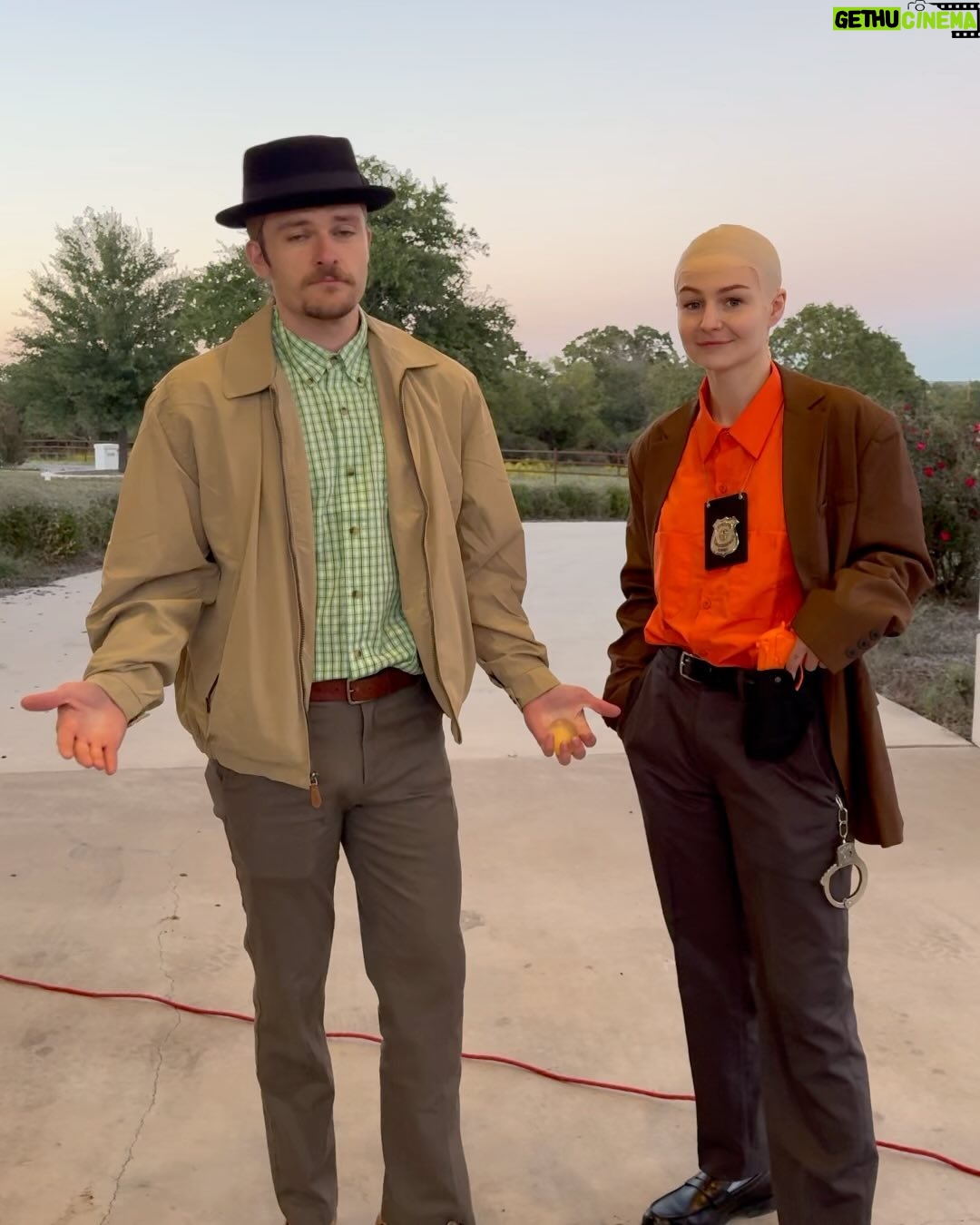 Kris Collins Instagram - Walter White & Hank if Hank never took a sh*t in season 5 episode 8