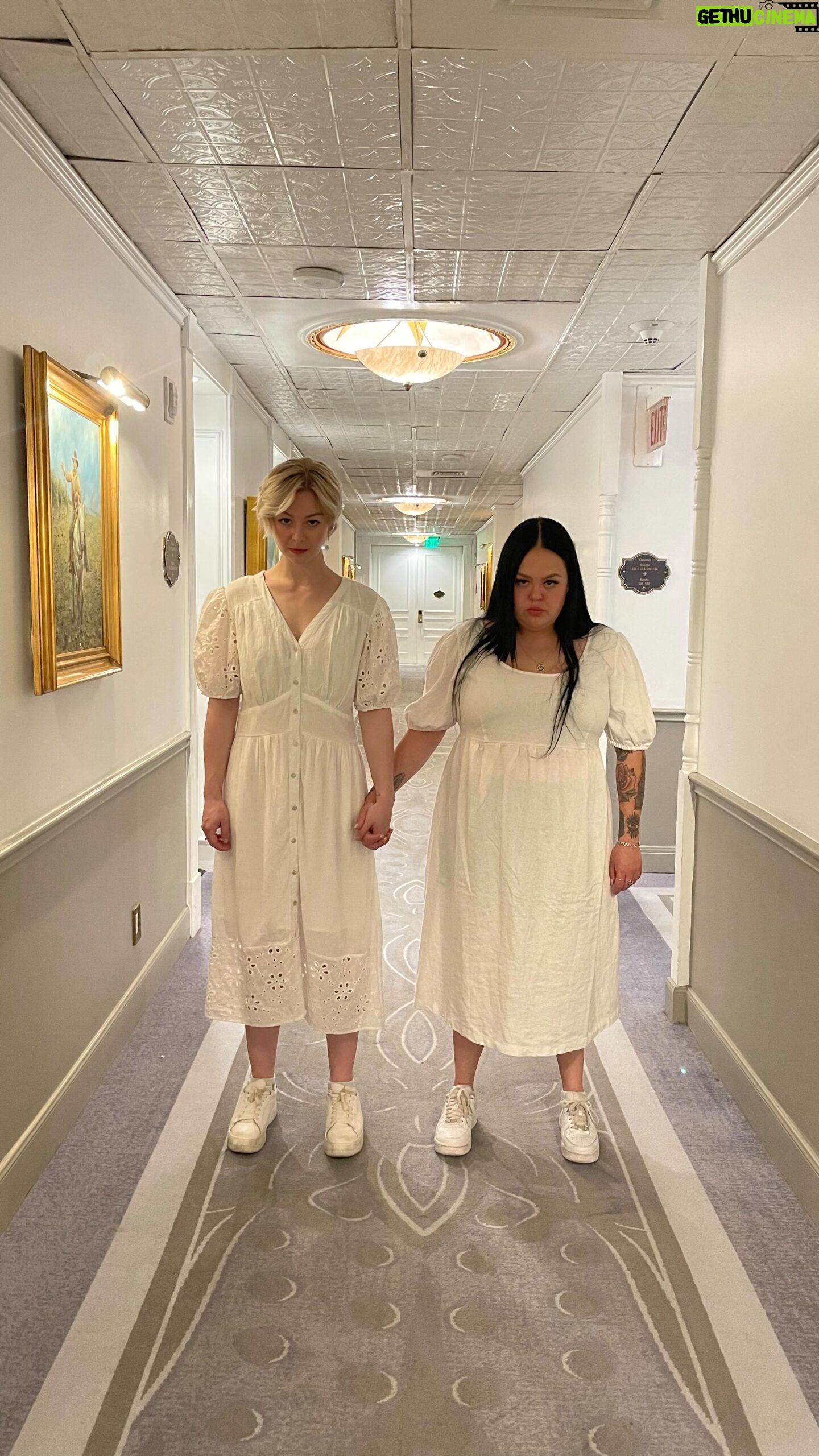 Kris Collins Instagram - Get Ready for TOMORROW, JUNE 3RD for another @celinaspookyboo and @kriscollins GHOST HUNTING VIDEO! We went to the extremely haunted @thedriskill Hotel in Austin, Texas, and couldn’t believe what we witnessed 👀 It’s a wild 2 part ride that you can enjoy Tomorrow June 3rd at 9 AM PST on my YouTube Channel and 2 PM PST on Celina’s YouTube Channel! Get ready to get spooked!👻 And also Laugh! 😂 @jayjaymay & @taylbe we’re in it too! And made it 1000x better! So look forward to that too!