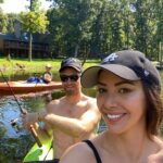 Kristen Doute Instagram - Nothing like a pit stop to spend time with friends/their family in paradise! Thanks for the river fun on our way out of Michigan, Nia & Danny! 💙✋🏽✨