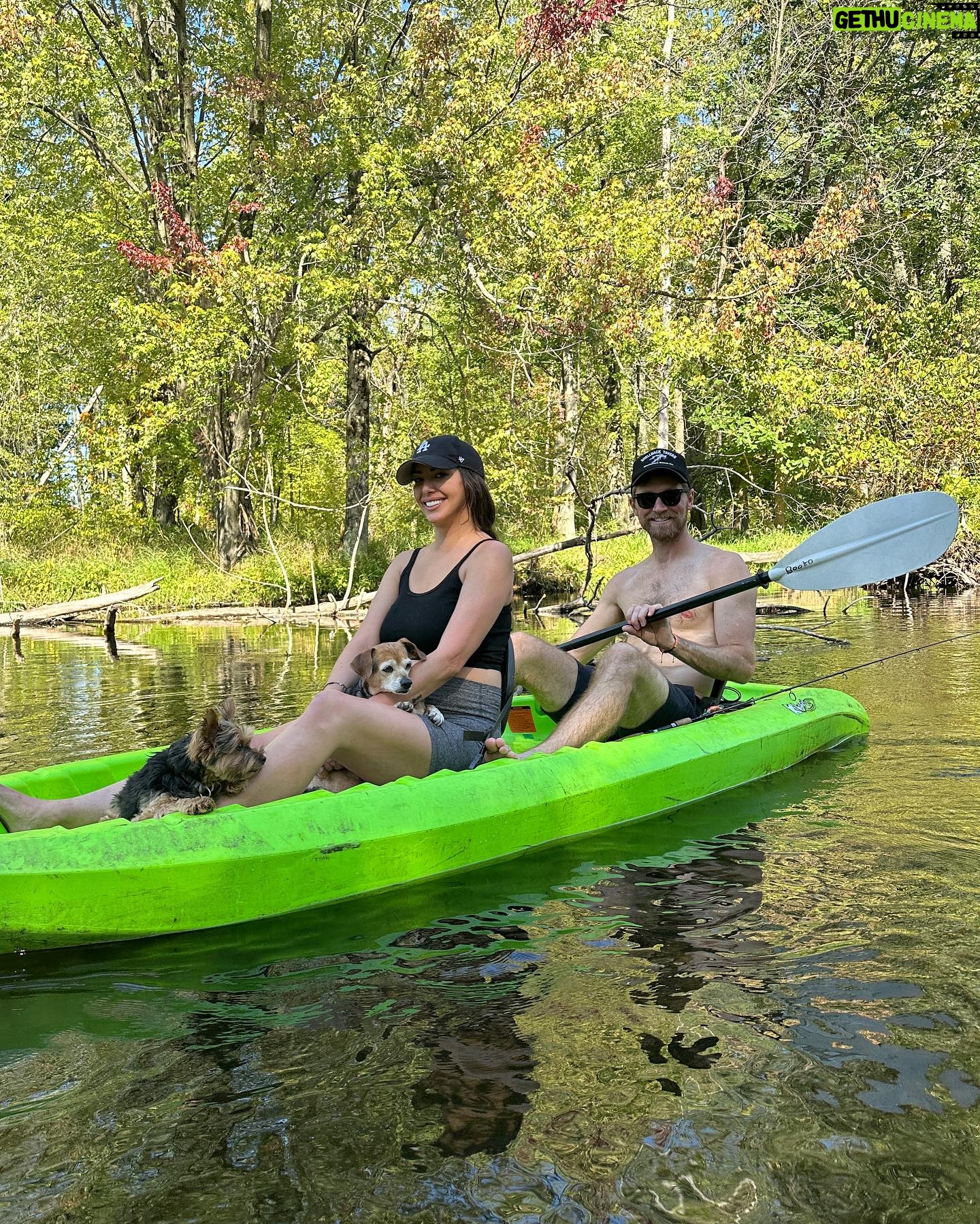 Kristen Doute Instagram - Nothing like a pit stop to spend time with friends/their family in paradise! Thanks for the river fun on our way out of Michigan, Nia & Danny! 💙✋🏽✨