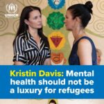 Kristin Davis Instagram - Being forced to flee home takes a toll on mental health. This is sadly true for over 6.4 million refugees seeking safety after the invasion of Ukraine, and the 3.7 million who remain internally displaced within the country. In Moldova, UNHCR Goodwill Ambassador @iamkristindavis met Viktoria, a true hero bringing mental health support to Ukrainian refugees in Moldova through yoga. 💙 As we mark two years since the full-scale invasion of Ukraine, urgent support is still needed as lives continue to be upended by ongoing war and harsh winter conditions.