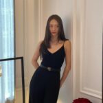 Krystal Jung Instagram – at Ralph’s design studio watching the new @ralphlauren collection last night🤎 #RLFH24 #RLCollection