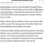 Krysten Ritter Instagram - Here we go! Excited to come out and play with this A-team @hbomax @leslilinka @davidekelleyproductions @nicolekidman @lionsgate @blossomfilms #elisabetholsen @lilyrabe #jesseplemons #patrickfugit and many many more! (Thank you @deadline 💋❤️) (thanks to my team @creativeartistsagency and @princesskylenyc steve @dfeldesq @teamid and @marjorie_ballentine_studio )