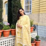 Krystle D’Souza Instagram – Sunny smiles in petal paradise 🌼
.
.
Wearing – @shopmulmul ✨