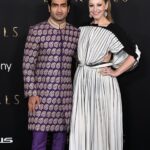 Kumail Nanjiani Instagram - Eternals premiere was… every positive emotion I can imagine. The movie is so good. Massive, complicated, funny, fun, thrilling, moving, awe inspiring. @chloezhao is one of the greatest filmmakers today & I feel grateful to be able to work with her. (I was also thrilled I got to wear a Sherwani by @umarsayeedcoutureofficial.) Stylist: @jeanneyangstyle @chloekeiko Grooming: @kimverbeck