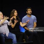 Kumail Nanjiani Instagram - An absolutely magical evening at The Give Back-ular Spectacular, supporting @tusctogether to raise money for crews affected by the strikes. Thank you to @paulscheer, Paul McCann and Marta Kauffman for having me. What a night.