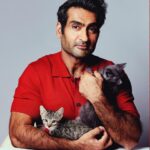 Kumail Nanjiani Instagram - I did a @buzzfeed interview with a bunch of kittens. We fell in love. Link in bio. Adopt these kittens at @perrys_place_la @buzzfeedceleb. Photos by: @shannonsoulephoto. Grooming: @kimverbeck Styling: @jeanneyangstyle @chloekeiko