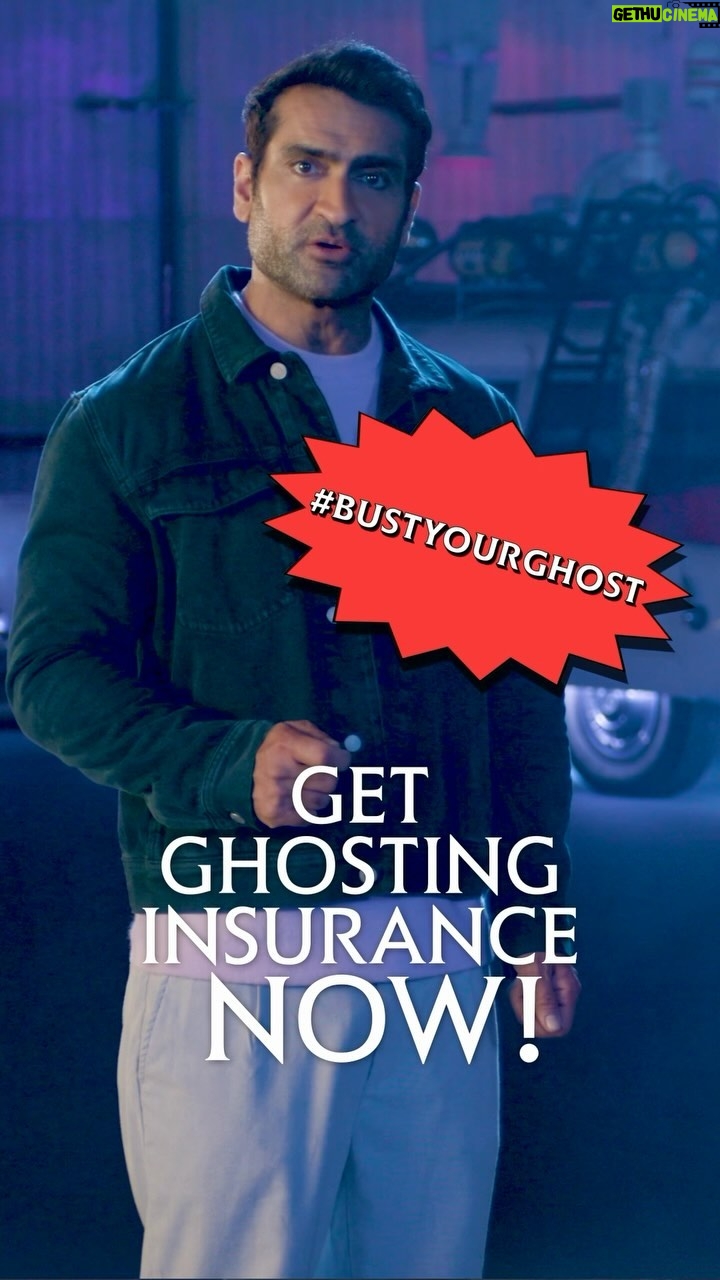 Kumail Nanjiani Instagram - Don’t suffer in silence this Valentine’s Day. #BustYourGhost now with Ghosting Insurance. 👍👻 Share your ghosted stories and be sure to see #Ghostbusters: Frozen Empire - exclusively in movie theaters March 22.
