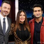 Kumail Nanjiani Instagram - I got to do @jimmykimmellive with the amazing @salmahayek. We played a game! It’s on tonight on @abc!