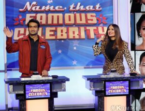 Kumail Nanjiani Instagram - I got to do @jimmykimmellive with the amazing @salmahayek. We played a game! It’s on tonight on @abc!