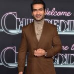 Kumail Nanjiani Instagram - The #WelcometoChippendales premiere was an absolute blast. The first episode played so well. Can’t wait for you guys to check it out. November 22nd on @hulu. Suit @darkohmenswear Sweater @mango Shoes @thursdayboots Watch @vacheronconstantin Grooming @kimverbeck Styling @jeanneyangstyle @chloekeiko Assisted by @ellaaaaarose