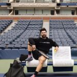 Kyle Krieger Instagram - getting to play on Arthur Ashe >>> #usopen @nickpachells
