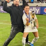 Kyle Krieger Instagram - Well going from being blindsided by the most heart-breaking news possible days before your retirement game — to leading Gotham FC through the playoffs to your first NWSL Championship victory?!?! It is really the most badass thing imaginable. I am constantly in awe of your perseverance, class and strength. Truly a surreal amount of focus to sustain your mental/physical health with 2 little ones, dad in hospice, and while playing and training in your last season. I’ve been rooting for you our whole lives and will continue to do so until the end. The whole WoSo community is behind you. They love you & I love you, @alikrieger! Soak it all in. Congratulations on your game-changing career. You left it better than you found it, and we are all so lucky to have witnessed it.
