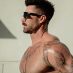 Kyle Krieger Instagram - miami stroll 🦖🌴 swim: @rswiader sunnys: @our.furore pix: @berriosbryan