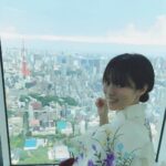 Kyoko Fukada Instagram - 夏休みの思い出に浴衣を着て 髪型は自分で一生懸命ヘアアレンジ挑戦して（実は初めて😨）おでかけしました🌻 #女子力難しい！でも頑張ったの(>_<)💦 #東京タワーが大好き🗼 #皆様も素敵な夏の思い出を🍉 #kyokofukada