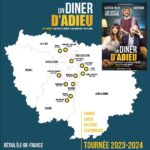 Laëtitia Milot Instagram - Devant se rendre à un autre dîner auquel ils ne veulent au fond pas aller, Pierre et Clotilde prennent une décision : faire le ménage dans leurs amitiés usées. Ils organiseront des dîners d’adieu, mélange d’hommage et de délivrance, pour ces amis qui vont disparaître de leur vie. Leur première victime : Antoine Royer. Mais, entre un Pierre un peu lâche et velléitaire, une Clotilde imprévisible et cet ami pour le moins curieux, rien ne se passe comme prévu… J’ai le plaisir de vous communiquer la totalité des dates de la tournée, Un Dîner d’Adieu ! 🎭 #théâtre #comédie #undînerdadieu