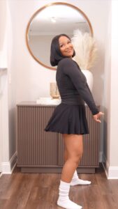 LaToya Forever Instagram - Bounce when she walk 🎶 How cute are these Amazon skirts I found 💃🏽💃🏽💃🏽 Comment FASHION for outfit details. #amazonfinds #amazonfashion #fashionstyle #momof4 @amazon @amazonfashion