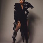 LaToya Tonodeo Instagram - Evil Twin 🖤 Exclusive Editorial shoot for #Fashionbombdaily EIC: @clairesulmers Photographer: @mr_dadams Fashion Stylist: @mickeyboooom @theonly.agency Stvlist assistant: @kelsonamir Hair: @seanchristopherfears Makeup: @paulyblanch Brows: @browsbynikki Full Look: 👗 @harryhalim @houseofharryhalim 👠 @esormarieofficial Jewelry: @jovana_benoit @jovanalouis Stockings: @wolford