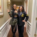 LaToya Tonodeo Instagram - Free Diana till it’s backwards ‼️ Swipe for a surprise! Extremely talented OG Power Actress. On the show she’s tough as 🔩 but super sweet in real life!! 💜 New episode of @ghoststarz this Friday! Makeup: @msruthiemakeup Braids: @tropixbraids