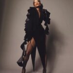 LaToya Tonodeo Instagram - Evil Twin 🖤 Exclusive Editorial shoot for #Fashionbombdaily EIC: @clairesulmers Photographer: @mr_dadams Fashion Stylist: @mickeyboooom @theonly.agency Stvlist assistant: @kelsonamir Hair: @seanchristopherfears Makeup: @paulyblanch Brows: @browsbynikki Full Look: 👗 @harryhalim @houseofharryhalim 👠 @esormarieofficial Jewelry: @jovana_benoit @jovanalouis Stockings: @wolford