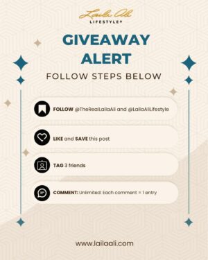 Laila Ali Instagram - 🎁It’s GIVEAWAY contest time again! I’m giving the gift of smooth, glowing skin. 3 winners will get a Bundle of Laila Ali Skincare with products that I use on my skin everyday! 

🎁To Enter the Contest:

1. FOLLOW @TheRealLailaAli 
2. LIKE & SAVE this post
3. TAG 3 friends; EACH comment = one entry, unlimited

✨BONUS COMMENT: 
Which skincare product in the giveaway bundle are you most excited about?

PRIZES:

🎁 3 Lucky Participants will win a Laila Ali Skincare Bundle with all the items shown in the video.

🏅WINNERS: 3 Winners will be randomly chosen and announced Thursday, Dec. 21st!  Winners will be posted here and receive a DM. 

🤞🏽 Last entry Dec 20th at 11pm EST.  Prizes shipped within the USA only.

#giveaway  #giveawaycontest #giveawaytime #giveaways #giveawayalert   #instagiveaway #contest #win #contestgiveaway #skincare #LailaAliSkincare 

🎵 Mariah Carey- All I want For Christmas
