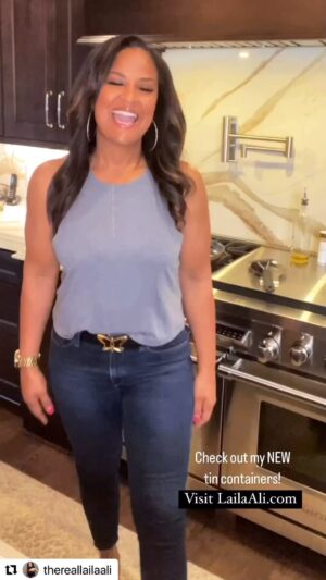 Laila Ali Instagram - #Repost I made this video last year. Since then, I have repackaged my Spice Blends. They now come in sustainable, reusable, recyclable, custom tin containers. Visit my shop and read all of the ingredients.🌟🌟🌟🌟🌟