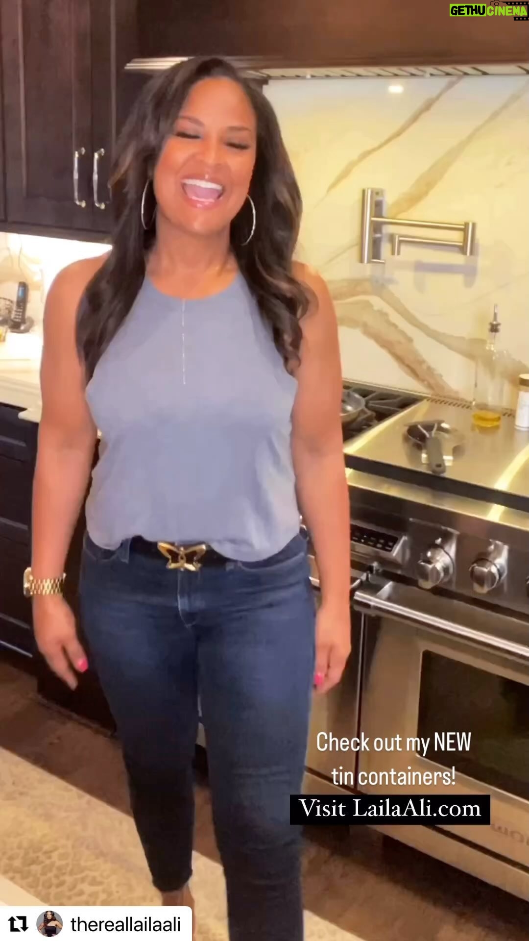 Laila Ali - 3 Likes - #Repost I made this video last year. Since then, I have repackaged my Spice Blends. They now come in sustainable, reusable, recyclable, custom tin containers. Visit my shop and read all of the ingredients.🌟🌟🌟🌟🌟