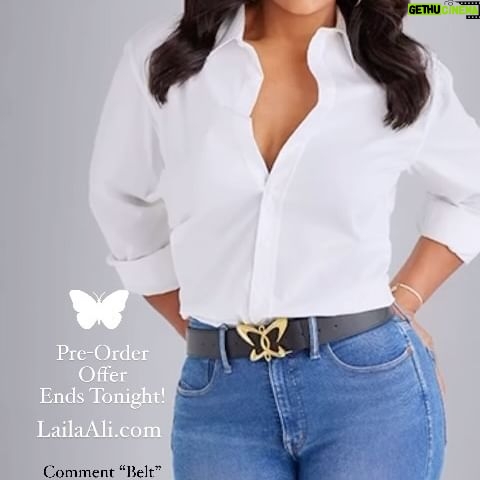 Laila Ali - 3 Likes - 🦋Limited Edition Butterly Belt~ Today is the last day to pre-order at a special price, plus get free shipping with signature delivery.
🦋Comment “Belt” below to learn more or secure your offer!