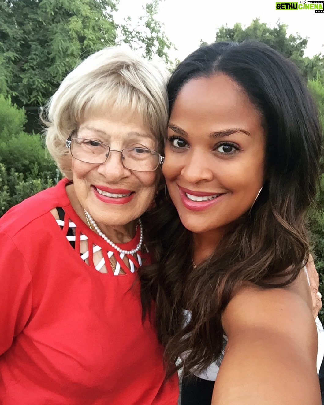 Laila Ali Instagram - Sending positive vibes and love to my Granny. Today is her 93rd Bday! We took this photo about 4 years ago. ❤️