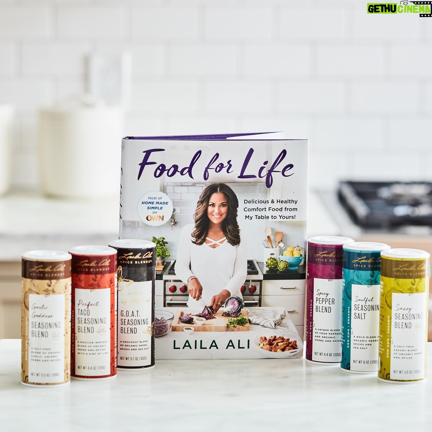 Laila Ali Instagram - Make sure you are signed up to my email list on LailaAli.com. I have some exciting news to share soon about Laila Ali Spice Blends! Also…the All 6 Blends set is on SALE for an EXTRA $10 off! Delicious, 100% Organic, No-GMO’s, No Fillers, No Chemicals and 100% created and owned by Me. 🤗 #LailaAliSpiceBlends