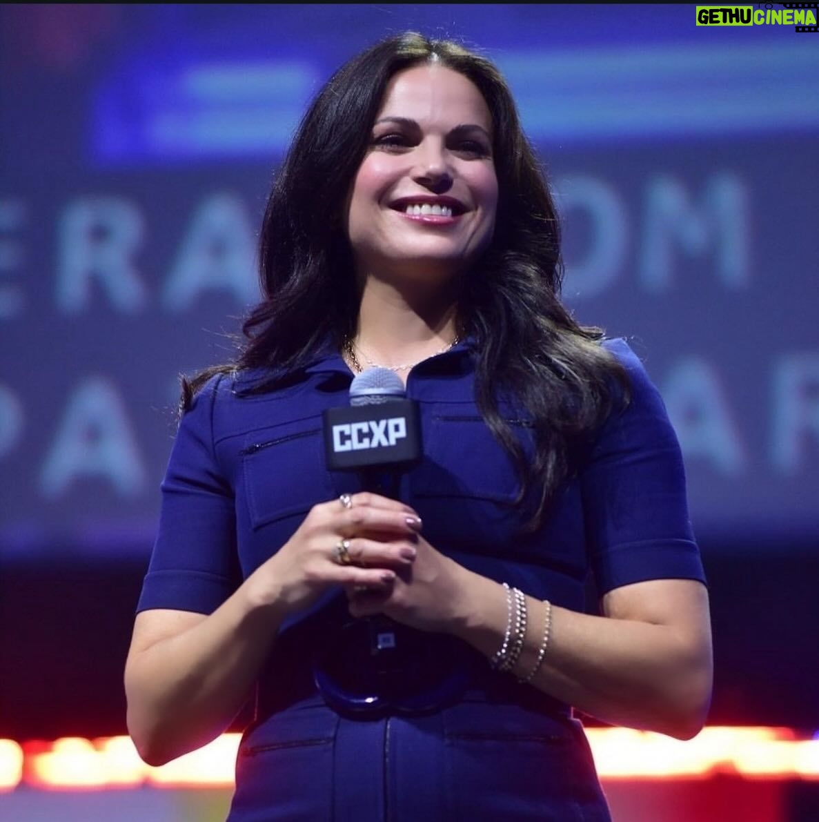 Lana Parrilla Instagram - Another fab year in Brazil @ccxpoficial Obrigada for having me back!! I love you all and Happy 10yr Anniversary!!! Beijos!! ππ§π·β€οΈ #ccxp #brazil #teamo #ouat #lanaparrilla #fandom #gratitude #somuchlove
