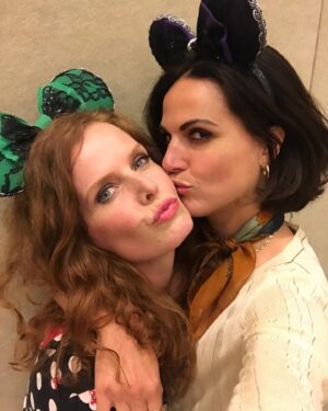 Lana Parrilla Instagram - It was written in the stars to have a lifetime of adventures with this gorgeous human and thank heavens for it! 
HAPPY BIRTHDAY MY TWISTER SISTER! 
I love you with all that I am and am so elated to be spending this whirlwind life with you! I am yours for all eternity! 
Sorry, not sorry! 🤗😘💋💚❤️ 

#birthdaygirl #rebeccamader #sisters #love #friendship #womensupoortingwomen #happybirthday #fyp #ouat #mypretties
