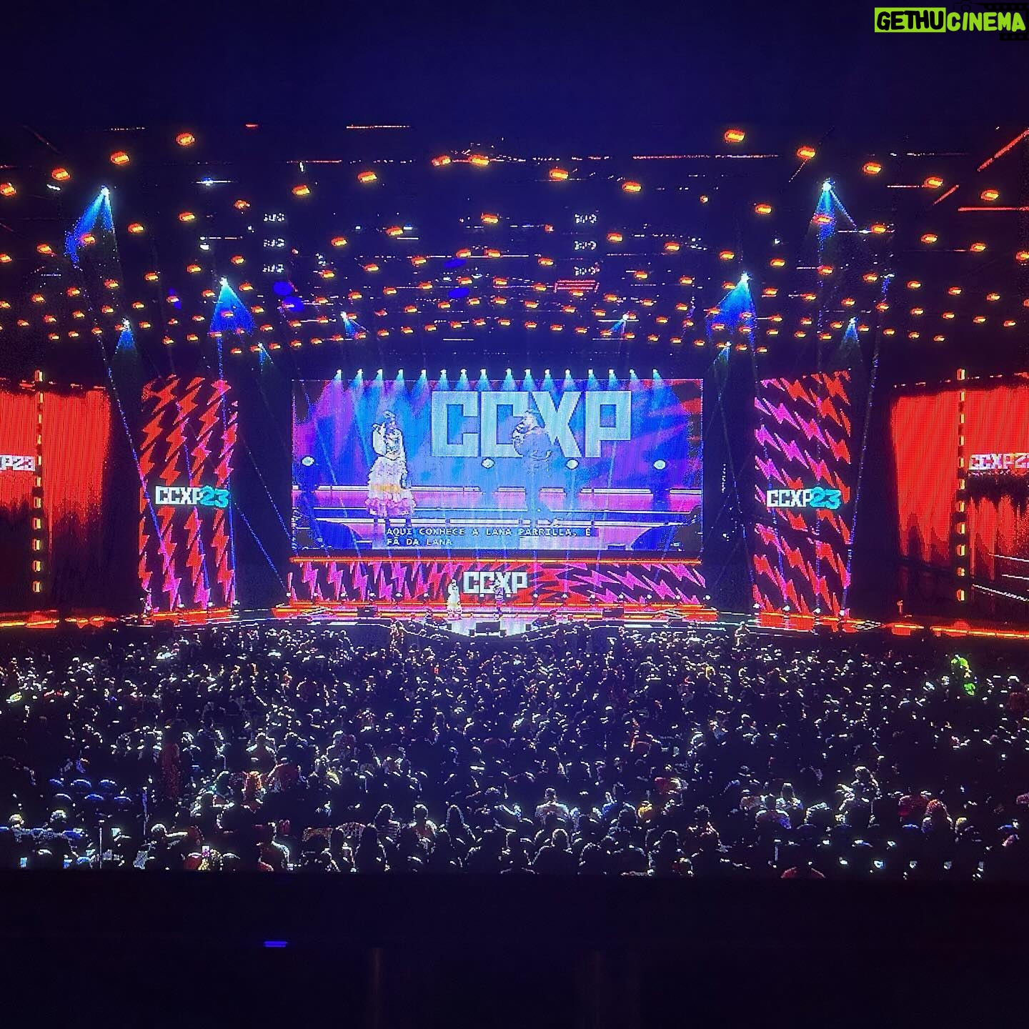 Lana Parrilla Instagram - Another fab year in Brazil @ccxpoficial Obrigada for having me back!! I love you all and Happy 10yr Anniversary!!! Beijos!! ππ§π·β€οΈ #ccxp #brazil #teamo #ouat #lanaparrilla #fandom #gratitude #somuchlove