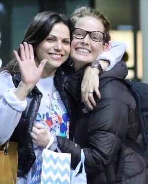 Lana Parrilla Instagram - It was written in the stars to have a lifetime of adventures with this gorgeous human and thank heavens for it! 
HAPPY BIRTHDAY MY TWISTER SISTER! 
I love you with all that I am and am so elated to be spending this whirlwind life with you! I am yours for all eternity! 
Sorry, not sorry! 🤗😘💋💚❤️ 

#birthdaygirl #rebeccamader #sisters #love #friendship #womensupoortingwomen #happybirthday #fyp #ouat #mypretties