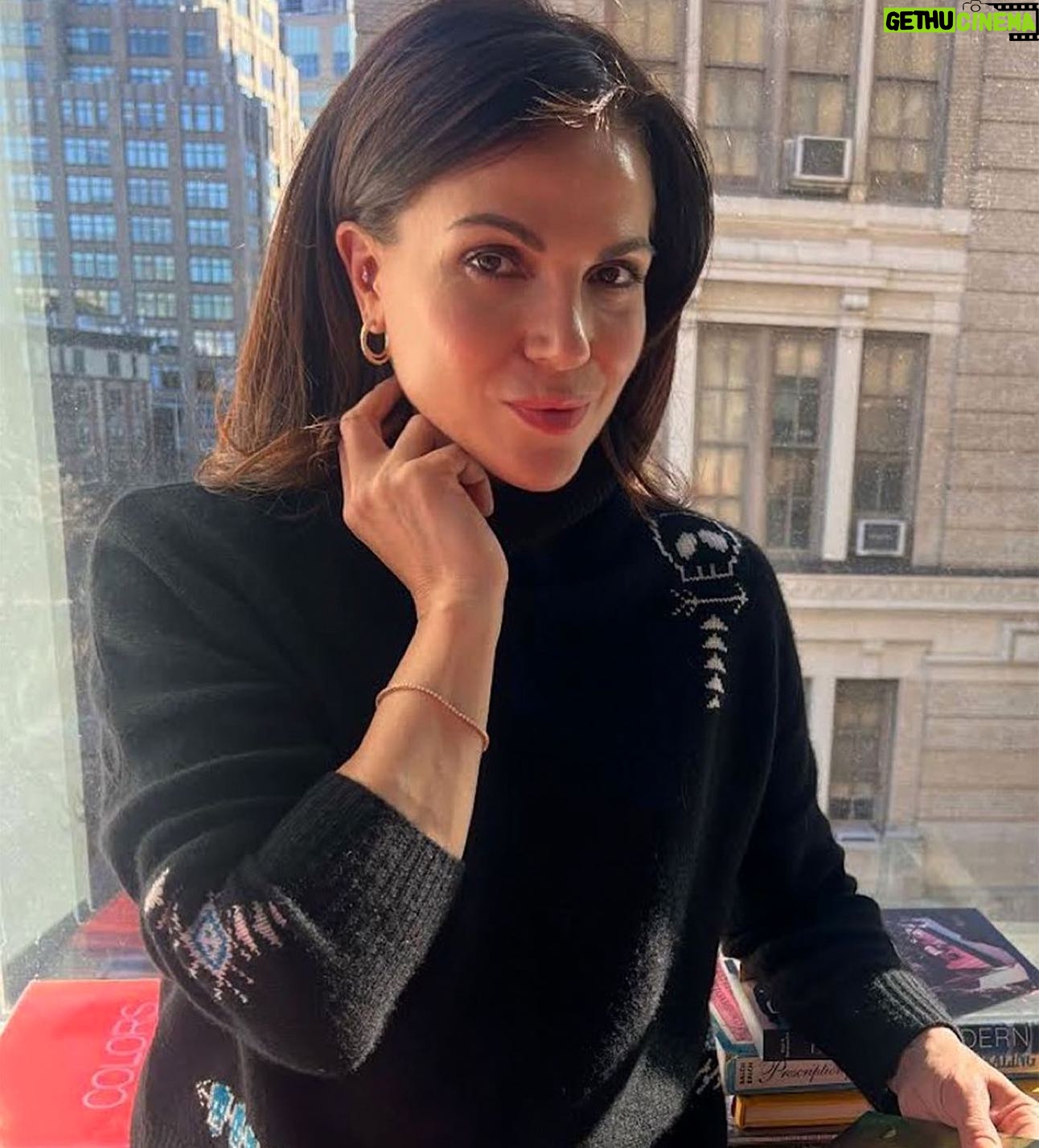Lana Parrilla Instagram - Black diamonds for the win π€ ππ€ Thank you to @angarajewelry for these incredibly gorgeous gems!!! ππ½β€οΈ Repost from @angarajewelry β’ Back to black! @lanaparrilla mixes it up with our black diamond earrings and the results are simply stunning. ππ€ Features Here: β¨ Classic Round Diamond Tennis Bracelet β¨ Black Diamond Double Hoop Earrings . . . . #angarajewelry #diamondbracelet #diamonds #finejewelry #jewelryaddict #braceletsofinstagram #luxurylifestyle #diamond #earrings #diamondearrings #hoops #hoopsearrings #celebritystyle #celebrityjewel #stylegram #bracelets #blackdiamond #lanaparrilla