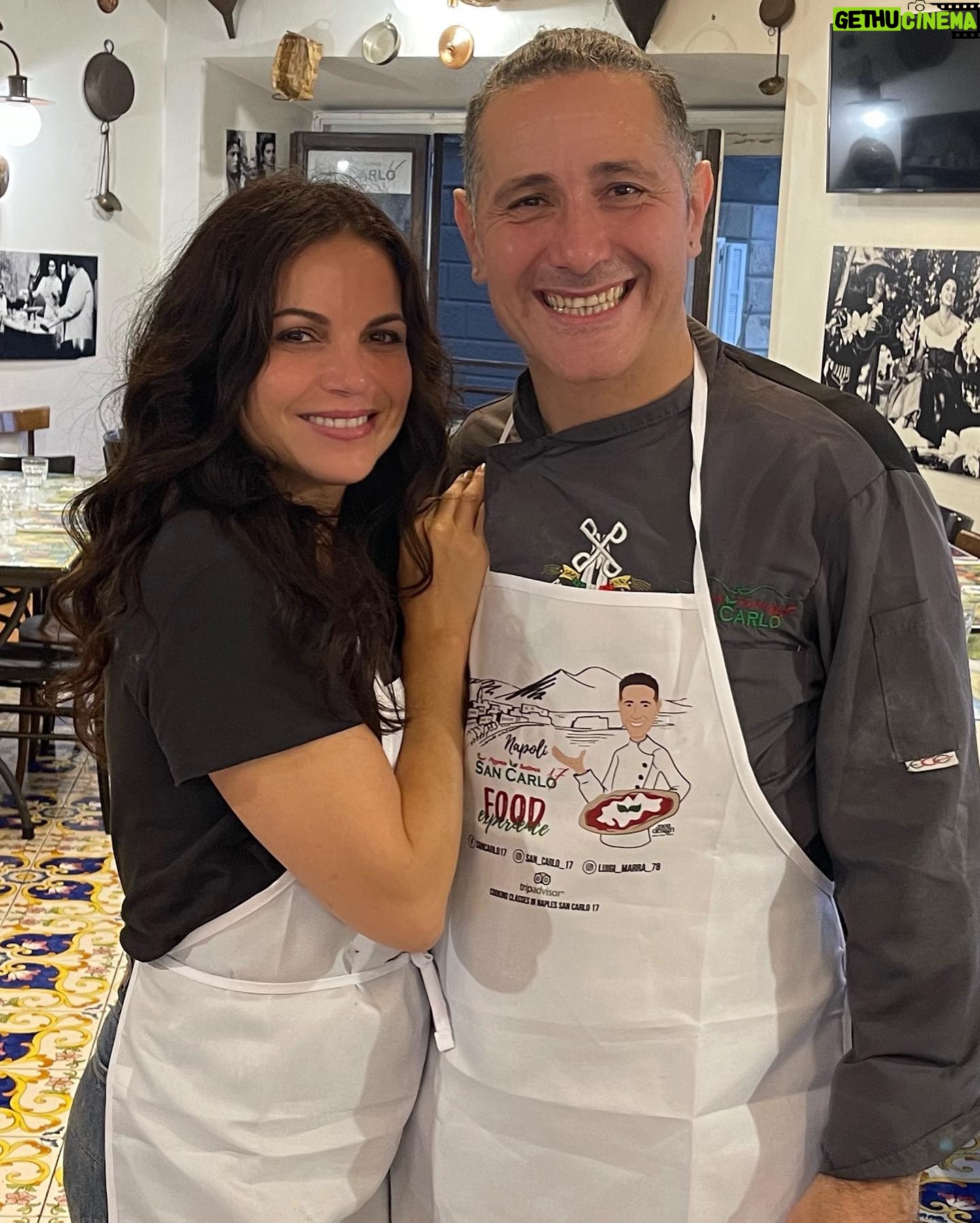 Lana Parrilla Instagram - Mangiare mangiare! Is literally all I want to do when in Napoli! All the smells of street food everywhere you go is so highly intoxicating and iniquitously tempting! Universally, Napoli has some of the greatest food and I was literally put in a time machine back to my grandmothers dinner table yesterday tasting everything! A proud Sicilian!!! Yes Neapolitans and Sicilians are the same! ๐ค Naples also happens to be the pizza capital of the world. So I HAD to come here to learn HOW to make their traditionally moist, perfectly thin dough pizza. And who better than Luigi Marra to guide me at his famous restaurant @san_carlo_17 ๐ What a blast! Btw, making pizza is much more challenging art than I thought. Not only do you have to get the measurements right, and how much to use when, you have to know temperatures, inside the oven and outside the oven. The temperature of the air, the water, my fingers and my palms all have an impact on the dough. I felt like I was in a pizza chemistry class. ๐ค๐๐ Chef Luigi is an excellent teacher with a wonderful sense of humour and an enormous amount of patience. Heโs extremely knowledgeable, a professor of the craft and reminded me of how crappy my math skills were when he started adding up the amount of grams per ingredient ๐ตโ๐ซ It truly was such a pleasure to learn the secrets behind making a Neapolitan pizza by the master himself! Respect โ๐ฝ Grazie mille Luigi! ๐๐ฎ๐น๐โค๏ธ If anyone is looking for a cool experience while in Naples, donโt miss out on this one! โญ๏ธ #italy #neapolitan #pizza #cookingclass #naples #newskills #mangiare #italian #dna #foodie #potd
