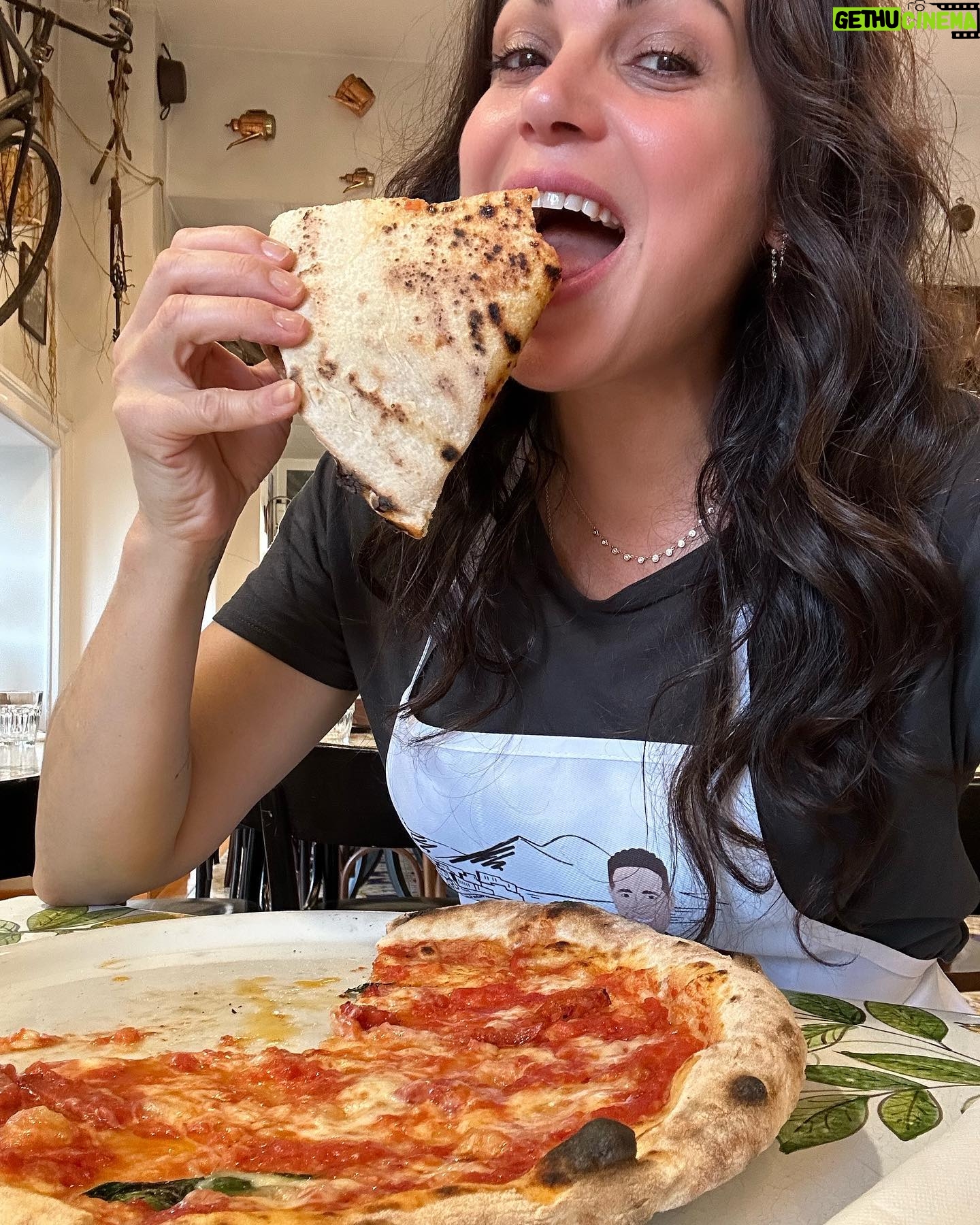 Lana Parrilla Instagram - Mangiare mangiare! Is literally all I want to do when in Napoli! All the smells of street food everywhere you go is so highly intoxicating and iniquitously tempting! Universally, Napoli has some of the greatest food and I was literally put in a time machine back to my grandmothers dinner table yesterday tasting everything! A proud Sicilian!!! Yes Neapolitans and Sicilians are the same! ๐ค Naples also happens to be the pizza capital of the world. So I HAD to come here to learn HOW to make their traditionally moist, perfectly thin dough pizza. And who better than Luigi Marra to guide me at his famous restaurant @san_carlo_17 ๐ What a blast! Btw, making pizza is much more challenging art than I thought. Not only do you have to get the measurements right, and how much to use when, you have to know temperatures, inside the oven and outside the oven. The temperature of the air, the water, my fingers and my palms all have an impact on the dough. I felt like I was in a pizza chemistry class. ๐ค๐๐ Chef Luigi is an excellent teacher with a wonderful sense of humour and an enormous amount of patience. Heโs extremely knowledgeable, a professor of the craft and reminded me of how crappy my math skills were when he started adding up the amount of grams per ingredient ๐ตโ๐ซ It truly was such a pleasure to learn the secrets behind making a Neapolitan pizza by the master himself! Respect โ๐ฝ Grazie mille Luigi! ๐๐ฎ๐น๐โค๏ธ If anyone is looking for a cool experience while in Naples, donโt miss out on this one! โญ๏ธ #italy #neapolitan #pizza #cookingclass #naples #newskills #mangiare #italian #dna #foodie #potd