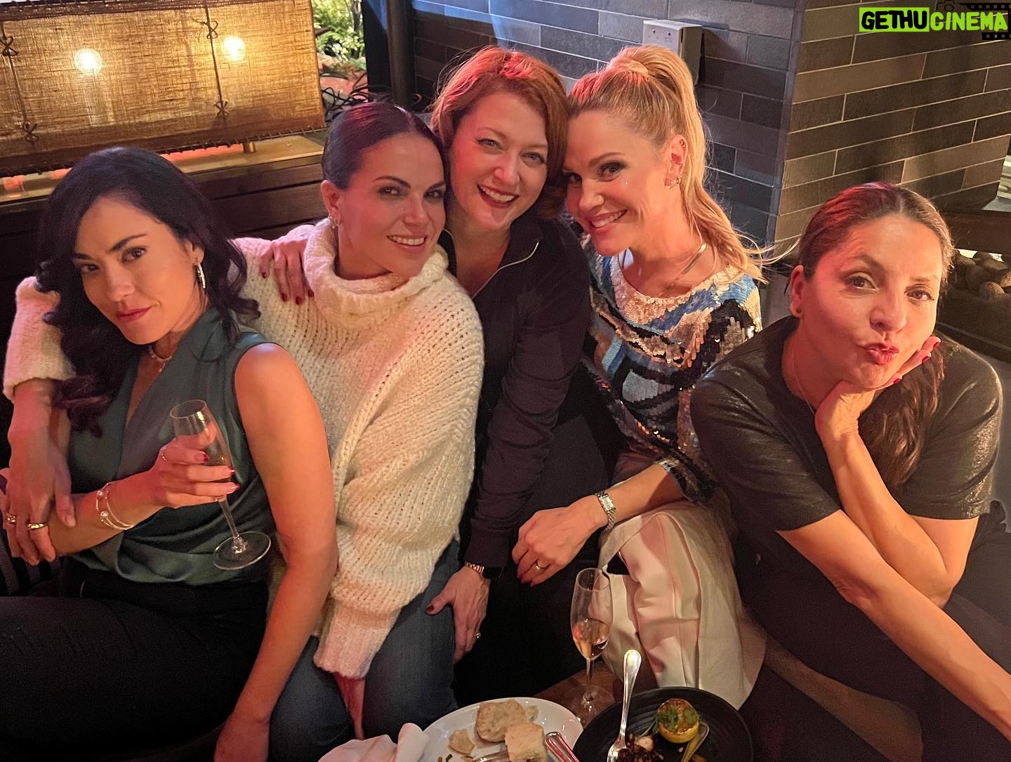 Lana Parrilla Instagram - Why Women Kill A White Christmas with the gorgeous and talented @kerryromalley at the helm! Brava Kerry! You were absolutely exquisite and inspiring tonight!!! There are no words for how much I love these ladies & gents! @allison_tolman @eileen.galindo @thejessicaphillips @janiebryant you ladies were missed tonight! However you live in our hearts so β¦β€οΈππͺ© #whatanight #whywomenkill #gardenclubladies #marccherry π #holidayseason #whitechristmas #snowflakevibes βοΈ #paramountplus #streaming #friendship #womensupportingwomen πͺ #potd