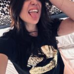 Lana Parrilla Instagram - Diggin’ kissin’? CLICK ON LINK IN BIO if so! @keepitregal_bylp ✨💋✨ Kissin by the streetlight Don’t want to say goodnight Swooning practically spooning Boom! Moon was never so ripe Moment never so right Apple juice kissin Baby we’re blissin - Dee Lite #fashion #merch #lips #mwah #holidayglam #lanaparrilla #teeshirt #letshavefunwithit #REGAL #regals #potd