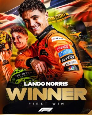 Lando Norris Instagram - LANDO NORRIS WINS HIS FIRST GRAND PRIX 🤩

#F1 #Formula1 #MiamiGP