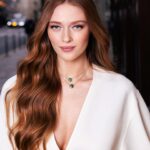 Larsen Thompson Instagram - Thank you @pomellato and Mr. Boris for a wonderful time in Paris in celebration of the new #PomPomDotCollection ✨ This new joyful range of jewels revels in a historical significance of a reinterpreted iconic 1974 necklace. #PomPomDot features two gemstones in one for you to choose a side per its color or your mood… I love the significance of these pieces and I’m so proud to take part in this launch!!!