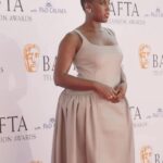 Lashana Lynch Instagram – Grey leather for last nights BAFTA TV Awards. Shout out to @karenclarkson and @16arlington for this custom moment. 🩶✨