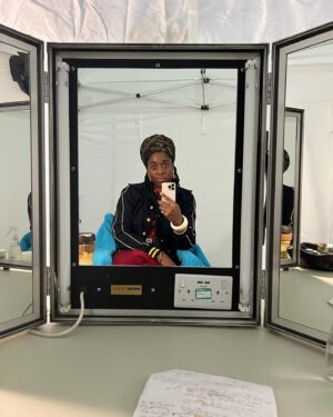 Lashana Lynch Instagram - A bit of @onelovemovie behind the scenes