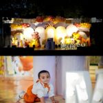 Lasya Manjunath Instagram - Happiest birthday Munnu Beta 🧡🤗🧿🧿🧿🧿 Mumma papa Loves you so much 😘🥰 Decor: @4ever_eventz Photography: @momentmakersphotography Cake : @cakesnhugs MUA : @vinusha_makeoverartistry Outfits: @pari.designers_ Jewellery: @fashioncurvee