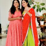 Lasya Manjunath Instagram - #sisters❤️😍😘🤗 Outfits: @pari.designers_