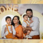 Lasya Manjunath Instagram - Happiest birthday Munnu Beta 🧡🤗🧿🧿🧿🧿 Mumma papa Loves you so much 😘🥰 Decor: @4ever_eventz Photography: @momentmakersphotography Cake : @cakesnhugs MUA : @vinusha_makeoverartistry Outfits: @pari.designers_ Jewellery: @fashioncurvee