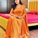 Lasya Manjunath Instagram - 🧡✨ Outfit: @pari.designers_ Jewellery: @fashioncurvee Makeup & hairstyling : @vinusha_makeoverartistry