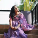Lasya Manjunath Instagram - “ I can’t go back and change the beginning, but I can start where Iam and change the ending.” Saree : @pari.designers_ 📸: @happy_portraits_photography Location : @rasaliving.in